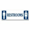 Lynch Sign 14 in. x 5 in. Restrooms Sign Printed on More Durable, Thicker, Longer Lasting Styrene Plastic -Nostalgic Warehouse Sales black lynch sign restroom signs rr 10 64 1000