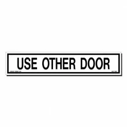 Lynch Sign 10 in. x 2 in. Decal Black on White Sticker Use Other Door