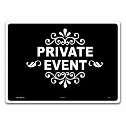 Lynch Sign 14 in. x 10 in. Private Event Sign Printed on More Durable Thicker Longer Lasting Plastic Styrene