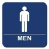 Lynch Sign 8 in. x 8 in. Blue Plastic with Men Symbol Sign -Nostalgic Warehouse Sales blue lynch sign restroom signs mr 18 64 1000
