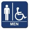 Lynch Sign 8 in. x 8 in. Blue Plastic with Men Symbol and Accessible Symbol Sign -Nostalgic Warehouse Sales blue lynch sign restroom signs mr 19 64 1000
