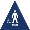 Lynch Sign 12 in. Blue Triangle with Men Symbol and Accessible Symbol Sign