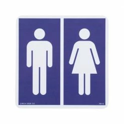 Lynch Sign 7 in. x 7 in. Men Women Symbol Sign Printed on More Durable, Thicker, Longer Lasting Styrene Plastic -Nostalgic Warehouse Sales blue lynch sign restroom signs rr 6 a0 1000