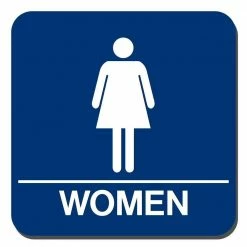 Lynch Sign 8 in. x 8 in. Blue Plastic with Women Symbol Sign