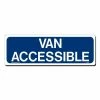 Lynch Sign 12 in. x 4 in. Blue on White Aluminum Van Accessible Sign -Nostalgic Warehouse Sales blue lynch sign traffic signs hp 5mt 64 1000
