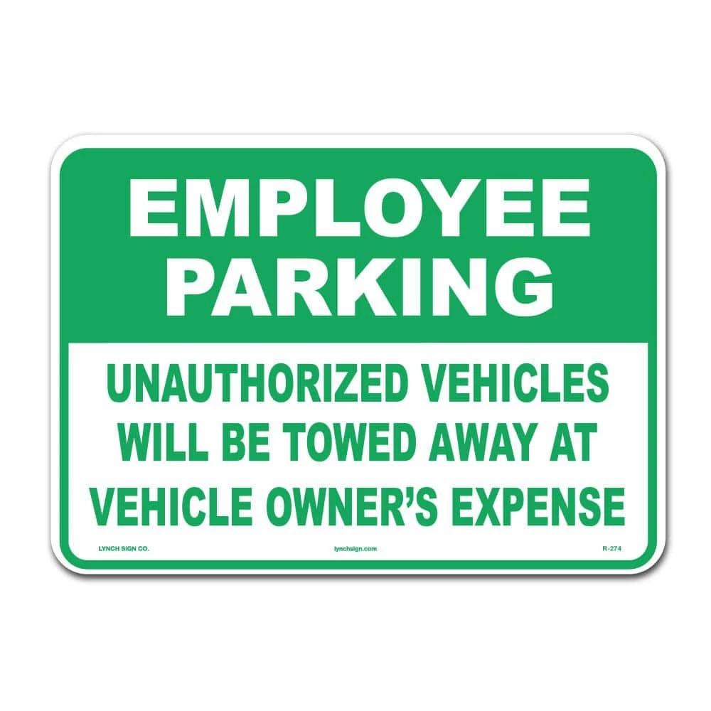 Lynch Sign 14 in. x 10 in. Employee Parking Sign Printed on More Durable Thicker Longer Lasting Styrene Plastic 3 Lynch Sign 14 in. x 10 in. Employee Parking Sign Printed on More Durable Thicker Longer Lasting Styrene Plastic