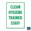 Lynch Sign 10 in. x 14 in. Clean Hygiene Trained Staff Sign, Printed on More Durable, Thicker, Longer-Lasting Styrene Plastic -Nostalgic Warehouse Sales green lynch sign safety signs hs 28 64 1000