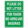 Lynch Sign 10 in. x 14 in. Do Not Litter Sign Printed on More Durable Longer-Lasting Thicker Styrene Plastic. -Nostalgic Warehouse Sales green lynch sign safety signs r 260 64 1000