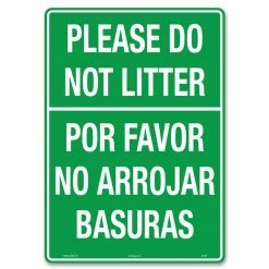 Lynch Sign 10 in. x 14 in. Do Not Litter Sign Printed on More Durable Longer-Lasting Thicker Styrene Plastic.