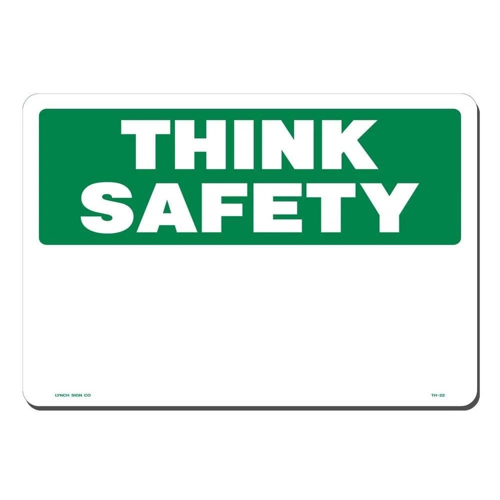 Lynch Sign 14 in. x 10 in. Think Safety Sign Printed on More Durable, Thicker, Longer Lasting Styrene Plastic 3 Lynch Sign 14 in. x 10 in. Think Safety Sign Printed on More Durable, Thicker, Longer Lasting Styrene Plastic