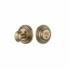 Nostalgic Warehouse Classic Rosette 2-3/8 in. Backset Single Cylinder Deadbolt in Antique Brass -Nostalgic Warehouse Sales nostalgic warehouse deadbolts 702273 64 1000