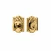 Nostalgic Warehouse Meadows Plate 2-3/8 in. Backset Single Cylinder Deadbolt in Polished Brass -Nostalgic Warehouse Sales nostalgic warehouse deadbolts 726060 64 1000
