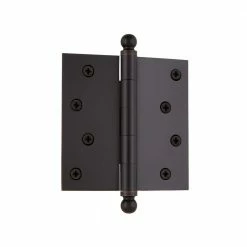 Nostalgic Warehouse 4 in. Ball Tip Residential Hinge with Square Corners in Timeless Bronze