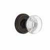 Nostalgic Warehouse Classic Rosette Double Dummy Round Clear Crystal Glass Door Knob in Timeless Bronze