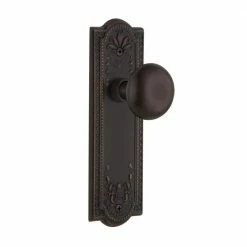 Nostalgic Warehouse Meadows Plate Double Dummy New York Door Knob in Timeless Bronze