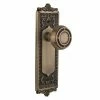 Nostalgic Warehouse Egg and Dart Plate Single Dummy Mission Door Knob in Antique Brass