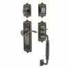 Nostalgic Warehouse Egg and Dart Plate 2-3/8 in. Backset F Grip Antique Pewter Entry Set Manor Door Handle -Nostalgic Warehouse Sales nostalgic warehouse entry door handles 767433 64 1000