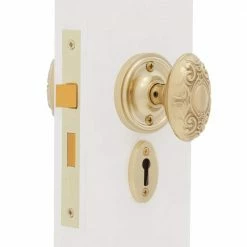 Nostalgic Warehouse Classic Rosette Interior Mortise Victorian Door Knob in Polished Brass -Nostalgic Warehouse Sales nostalgic warehouse entry door knobs 701166 1d 1000