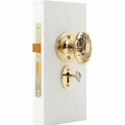 Nostalgic Warehouse Classic Rosette Interior Mortise Victorian Door Knob in Polished Brass -Nostalgic Warehouse Sales nostalgic warehouse entry door knobs 701166 66 1000