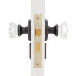 Nostalgic Warehouse Classic Rosette Interior Mortise Crystal Glass Door Knob in Timeless Bronze -Nostalgic Warehouse Sales nostalgic warehouse entry door knobs 703599 1d 1000