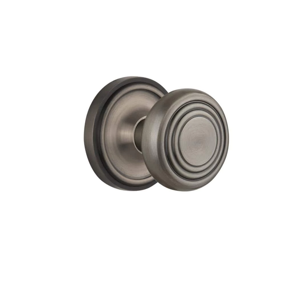 Nostalgic Warehouse Classic Rosette Interior Mortise Deco Door Knob in Antique Pewter 3 Nostalgic Warehouse Classic Rosette Interior Mortise Deco Door Knob in Antique Pewter