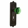 Nostalgic Warehouse Egg and Dart Plate Interior Mortise Waldorf Emerald Door Knob in Oil-Rubbed Bronze -Nostalgic Warehouse Sales nostalgic warehouse entry door knobs 726242 64 1000