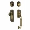 Nostalgic Warehouse Meadows Plate 2-3/8 in. Backset Antique Brass F Grip Entry Set Meadows Knob -Nostalgic Warehouse Sales nostalgic warehouse knob handlesets 719421 64 1000