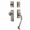 Nostalgic Warehouse New York Plate 2-3/4 in. Backset Antique Pewter S Grip Entry Set New York Knob -Nostalgic Warehouse Sales nostalgic warehouse knob handlesets 727556 64 1000