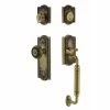 Nostalgic Warehouse Meadows Plate 2-3/4 in. Backset Antique Brass C Grip Entry Set Meadows Knob -Nostalgic Warehouse Sales nostalgic warehouse knob handlesets 727678 64 1000