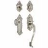 Nostalgic Warehouse Victorian Plate 2-3/8 in. Backset Satin Nickel S Grip Entry Set Victorian Knob -Nostalgic Warehouse Sales nostalgic warehouse knob handlesets 733413 64 1000