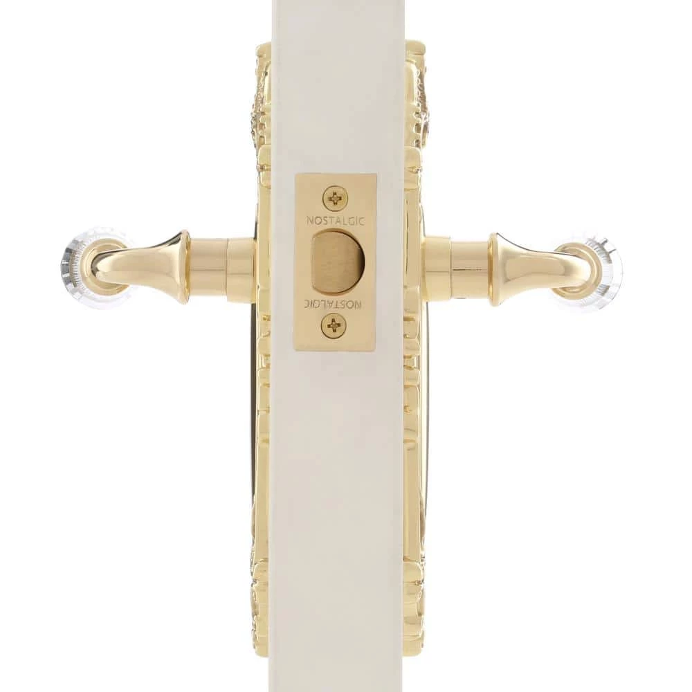 Nostalgic Warehouse Victorian Plate 2-3/8 in. Backset Polished Brass Passage Hall/Closet Parlor Lever 4 Nostalgic Warehouse Victorian Plate 2-3/8 in. Backset Polished Brass Passage Hall/Closet Parlor Lever - Image 2