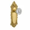 Nostalgic Warehouse Victorian Plate 2-3/8 in. Backset Polished Brass Passage Hall/Closet Crystal Glass Door Knob -Nostalgic Warehouse Sales nostalgic warehouse passage door knobs 701270 64 1000