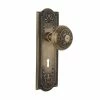 Nostalgic Warehouse Meadows Plate with Keyhole 2-3/8 in. Backset Antique Brass Passage Hall/Closet Egg & Dart Door Knob -Nostalgic Warehouse Sales nostalgic warehouse passage door knobs 705088 64 1000