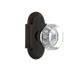 Nostalgic Warehouse Cottage Plate 2-3/4 in. Backset Timeless Bronze Passage Hall/Closet Waldorf Door Knob