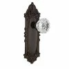 Nostalgic Warehouse Victorian Plate 2-3/4 in. Backset Timeless Bronze Passage Hall/Closet Crystal Glass Door Knob -Nostalgic Warehouse Sales nostalgic warehouse passage door knobs 709892 64 1000