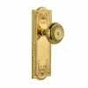 Nostalgic Warehouse Meadows Plate 2-3/8 in. Backset Unlacquered Brass Passage Hall/Closet Meadows Door Knob -Nostalgic Warehouse Sales nostalgic warehouse passage door knobs 716981 64 1000