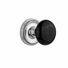 Nostalgic Warehouse Rope Rosette 2-3/8 in. Backset Bright Chrome Privacy Bed/Bath Black Porcelain Door Knob -Nostalgic Warehouse Sales nostalgic warehouse privacy door knobs 710318 64 1000