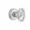 Nostalgic Warehouse Classic Rosette 2-3/8 in. Backset Bright Chrome Privacy Bed/Bath Chateau Door Knob