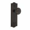 Nostalgic Warehouse Meadows Plate 2-3/4 in. Backset Timeless Bronze Privacy Bed/Bath Deco Door Knob -Nostalgic Warehouse Sales nostalgic warehouse privacy door knobs 716401 64 1000
