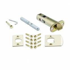 Nostalgic Warehouse Meadows Plate 2-3/8 in. Backset Unlacquered Brass Privacy Bed/Bath Waldorf Door Knob -Nostalgic Warehouse Sales nostalgic warehouse privacy door knobs 717010 76 1000