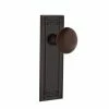 Nostalgic Warehouse Mission Plate 2-3/4 in. Backset Timeless Bronze Privacy Bed/Bath Brown Porcelain Door Knob -Nostalgic Warehouse Sales nostalgic warehouse privacy door knobs 717205 64 1000