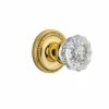 Nostalgic Warehouse Rope Rosette 2-3/4 in. Backset Unlacquered Brass Privacy Bed/Bath Crystal Glass Door Knob -Nostalgic Warehouse Sales nostalgic warehouse privacy door knobs 717613 64 1000