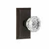 Nostalgic Warehouse Studio Plate 2-3/4 in. Backset Timeless Bronze Privacy Bed/Bath Crystal Glass Door Knob -Nostalgic Warehouse Sales nostalgic warehouse privacy door knobs 717752 64 1000