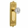 Nostalgic Warehouse Egg and Dart Plate with Keyhole 2-3/4 in. Backset Polished Brass Privacy Bed/Bath Crystal Glass Door Knob -Nostalgic Warehouse Sales nostalgic warehouse privacy door knobs 718242 64 1000