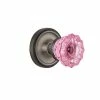 Nostalgic Warehouse Classic Rosette 2-3/4 in. Backset Antique Pewter Privacy Bed/Bath Crystal Pink Glass Door Knob -Nostalgic Warehouse Sales nostalgic warehouse privacy door knobs 724086 64 1000