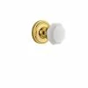 Nostalgic Warehouse Classic Rosette 2-3/4 in. Backset Polished Brass Privacy Bed/Bath Waldorf White Milk Glass Door Knob -Nostalgic Warehouse Sales nostalgic warehouse privacy door knobs 748911 64 1000