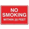 Lynch Sign 10 in. x 7 in. No Smoking Within 20 Feet Sign Printed on More Durable Longer-Lasting Thicker Styrene Plastic. 1 Lynch Sign 10 in. x 7 in. No Smoking Within 20 Feet Sign Printed on More Durable Longer-Lasting Thicker Styrene Plastic. -Nostalgic Warehouse Sales red lynch sign no smoking signs ss 31 64 1000