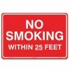 Lynch Sign 10 in. x 7 in. No Smoking Within 25 Feet Sign Printed on More Durable Longer-Lasting Thicker Styrene Plastic. -Nostalgic Warehouse Sales red lynch sign no smoking signs ss 32 64 1000