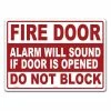Lynch Sign 14 in. x 10 in. Fire Door Do Not Block Sign Printed on More Durable Thicker Longer Lasting Styrene Plastic -Nostalgic Warehouse Sales red lynch sign safety signs fes 61 64 1000