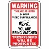 Lynch Sign 12 in. x 18 in. Video Surveillance Sign Printed on More Durable Thicker Longer Lasting Styrene Plastic -Nostalgic Warehouse Sales red lynch sign security signs r 233 64 1000